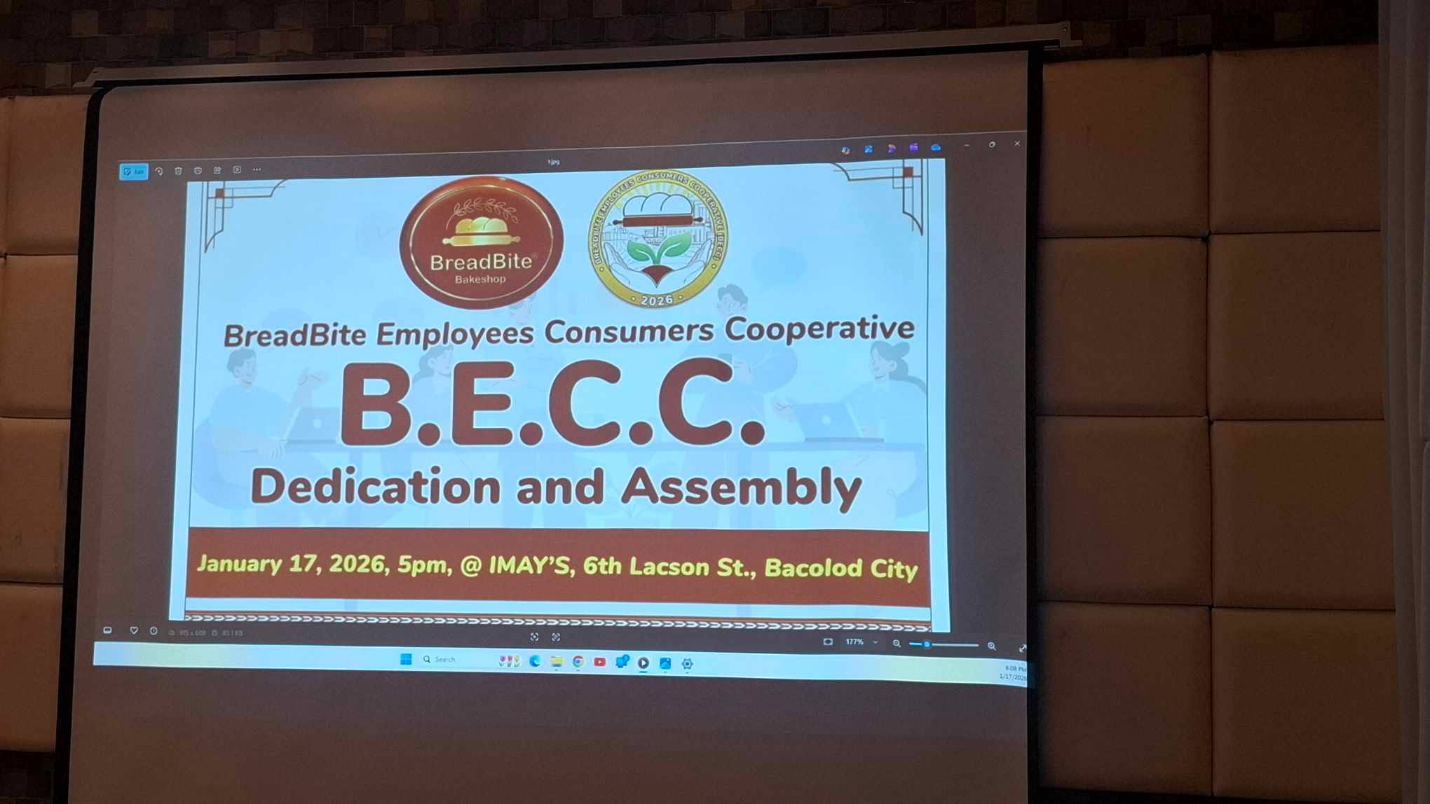 BECC dedication and assembly presentation marking the January 17, 2026 launch